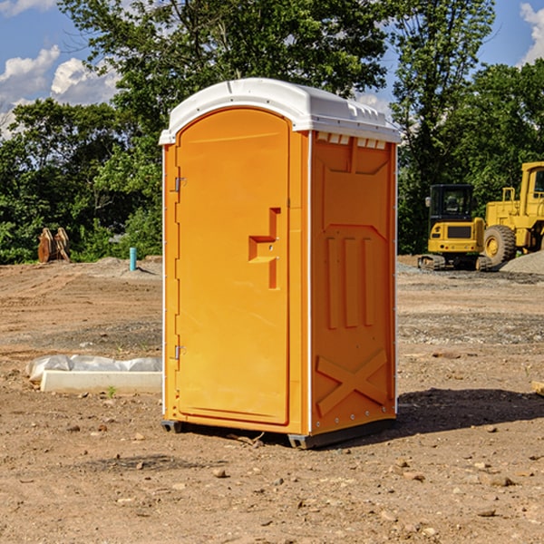 how often are the portable restrooms cleaned and serviced during a rental period in Fish Creek